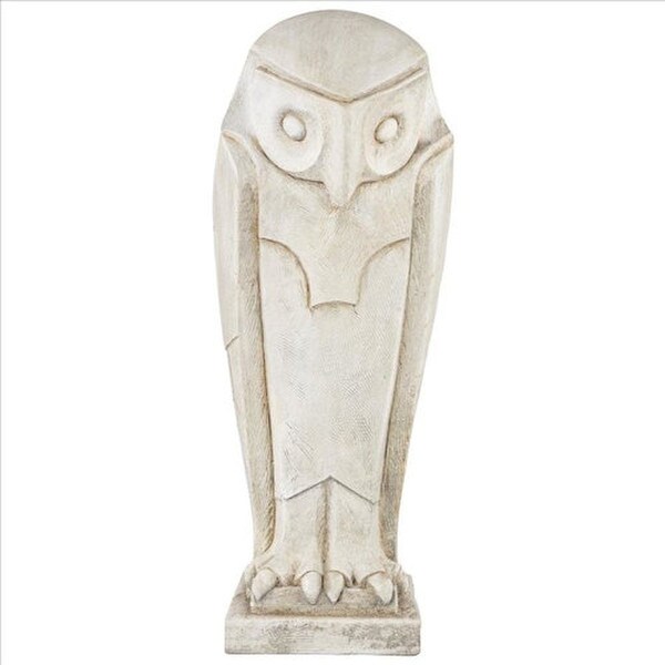 Polar Owl Sentinel Art Deco Cubist Bird Statue Outdoor Garden Sculptures